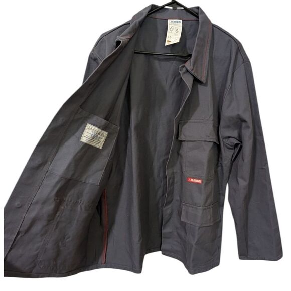 Planam Work Jacket "hot/welding" Grey Men's US 44, XL, Flame-Retardant - Picture 7 of 13